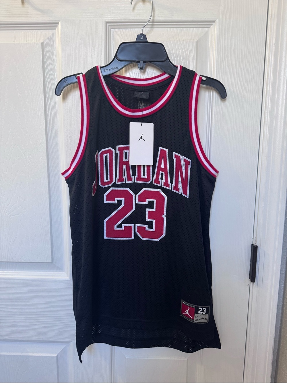 Jordan Black Jersey with Red and White Trim